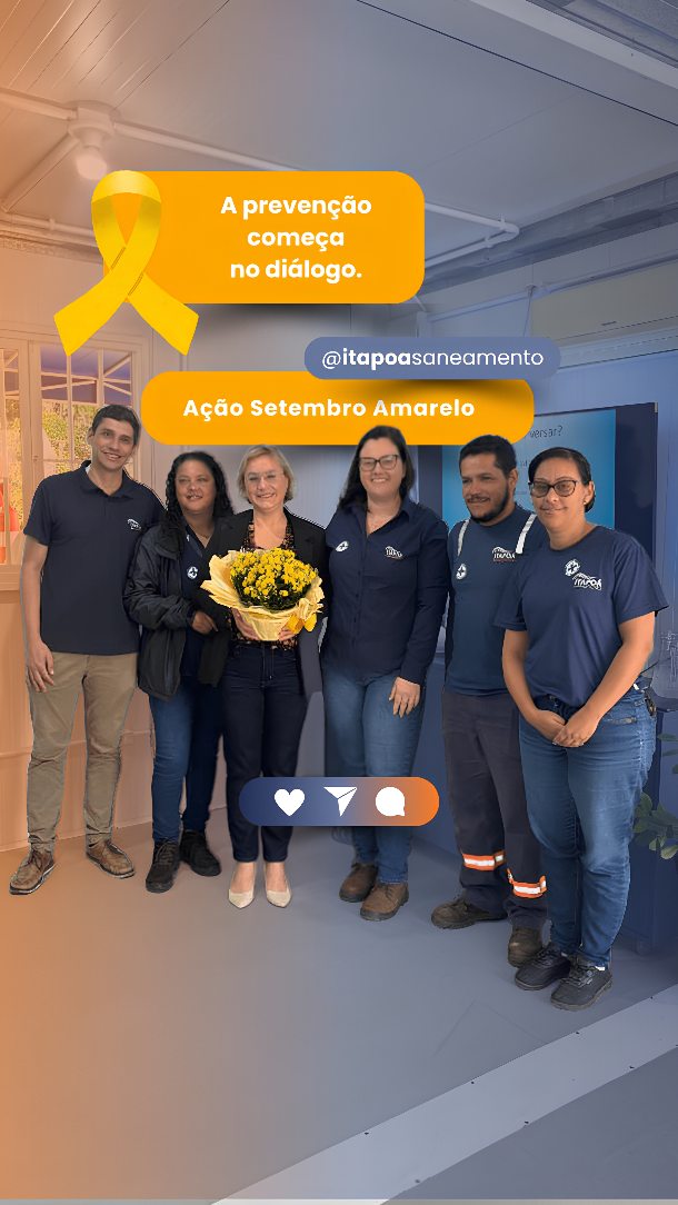 Itapoá Saneamento promove palestra sobre saúde mental no Setembro Amarelo