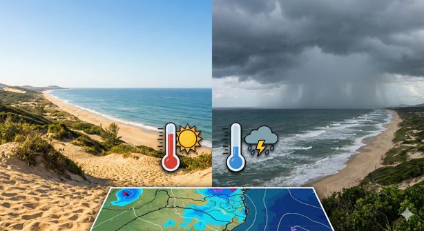 Imagem de variação de temperatura IA