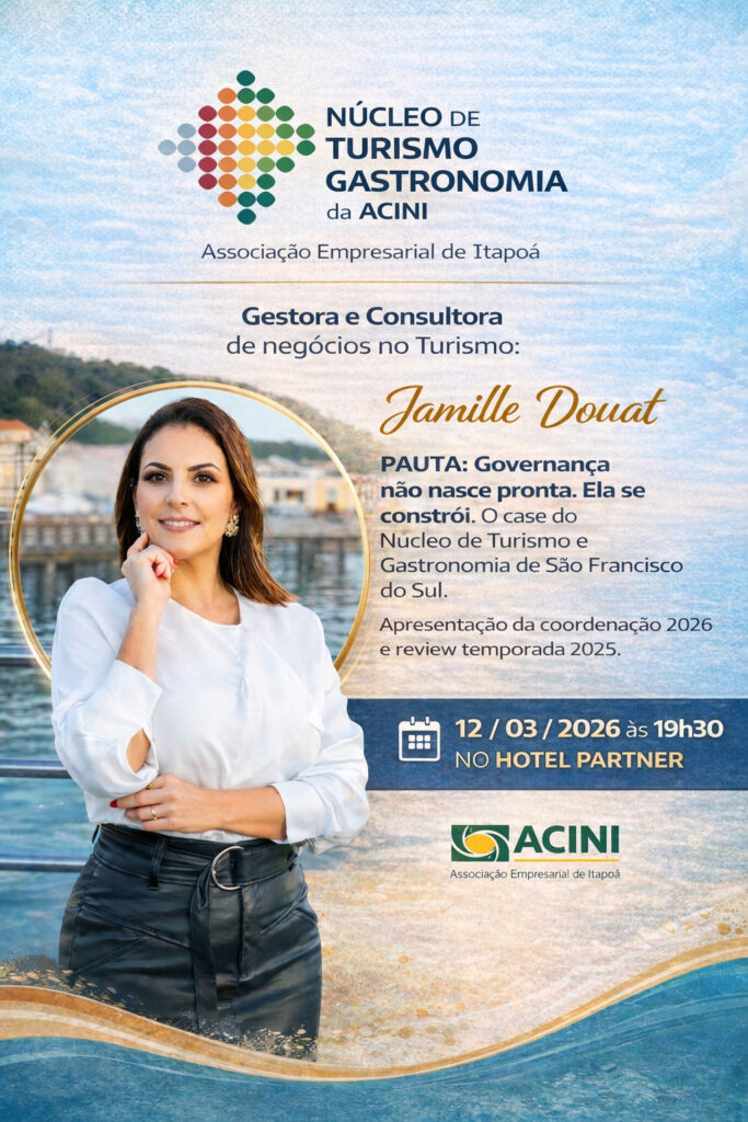 A ACINI convida empresários, empreendedores e profissionais do trade de Itapoá para este encontro especial.
