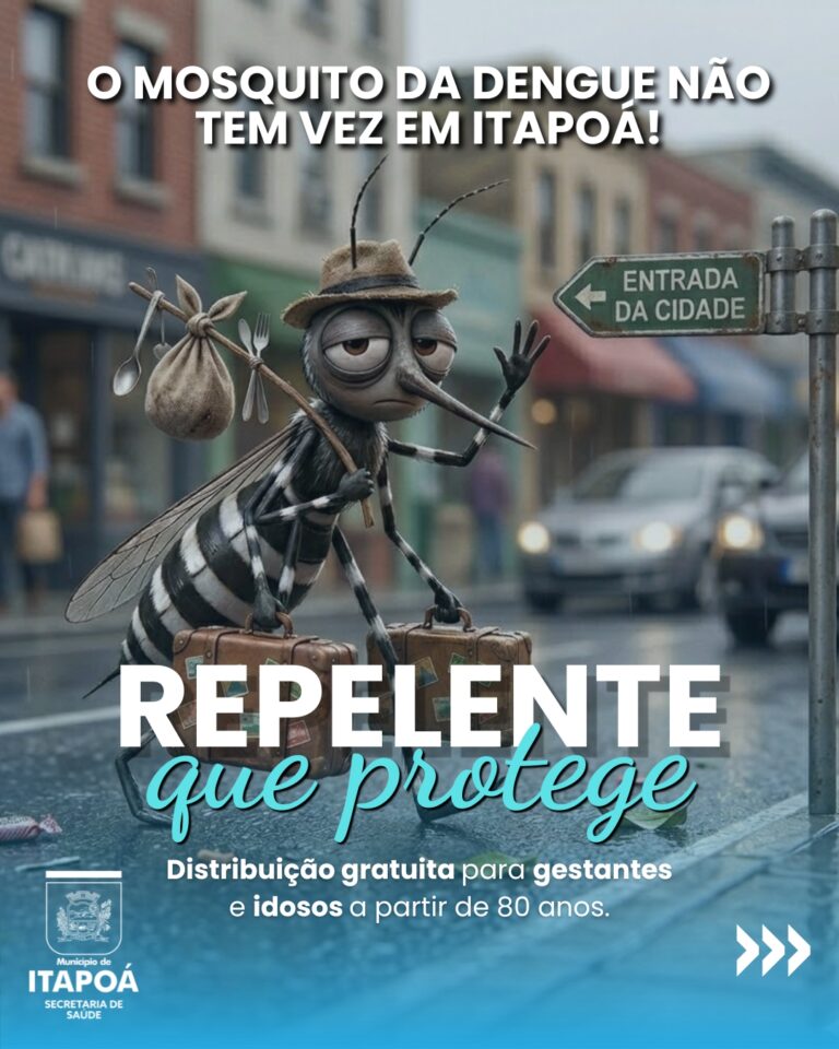 Repelentes serão distribuídos gratuitamente para gestantes e idosos em Itapoá