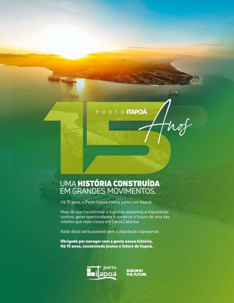 Porto Itapoá completa 15 anos comemorando marcos operacionais históricos
